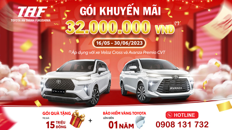 Khuyến Mãi Toyota Tháng 5/2023: CTKM Đặc Biệt Dành Cho Khách Hàng Mua Xe Veloz Và Avanza Premio CVT