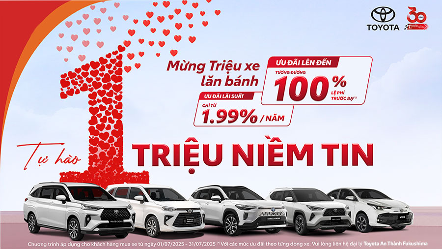 Hướng Tới Triệu Xe Lăn Bánh – Tự Hào 1 Triệu Niềm Tin Cùng Toyota