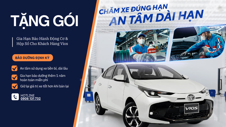 Tặng Gói Gia Hạn Bảo Hành Động Cơ & Hộp Số Cho Khách Hàng Vios